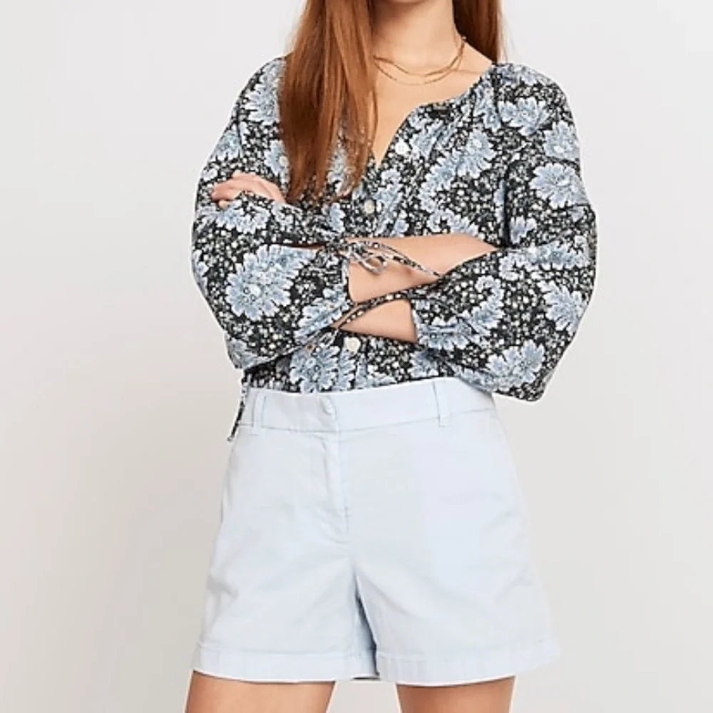 J crew 4” stretch chino shorts gentle sea blue